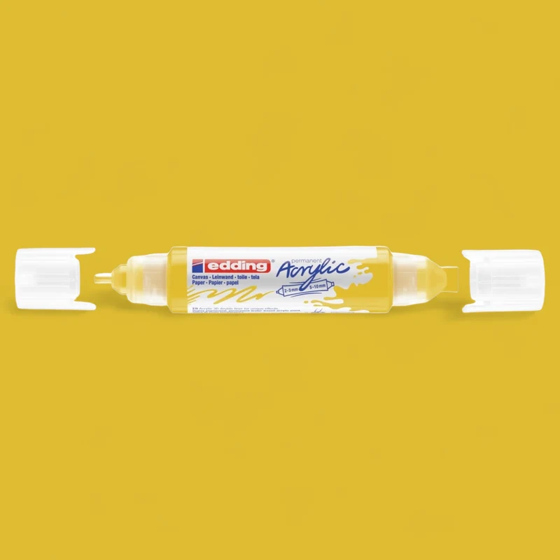 Edding 5400 Acryl 3D Double Liner verkehrsgelb 905 , Tubenspitze 2-3 mm . 5-10 mm