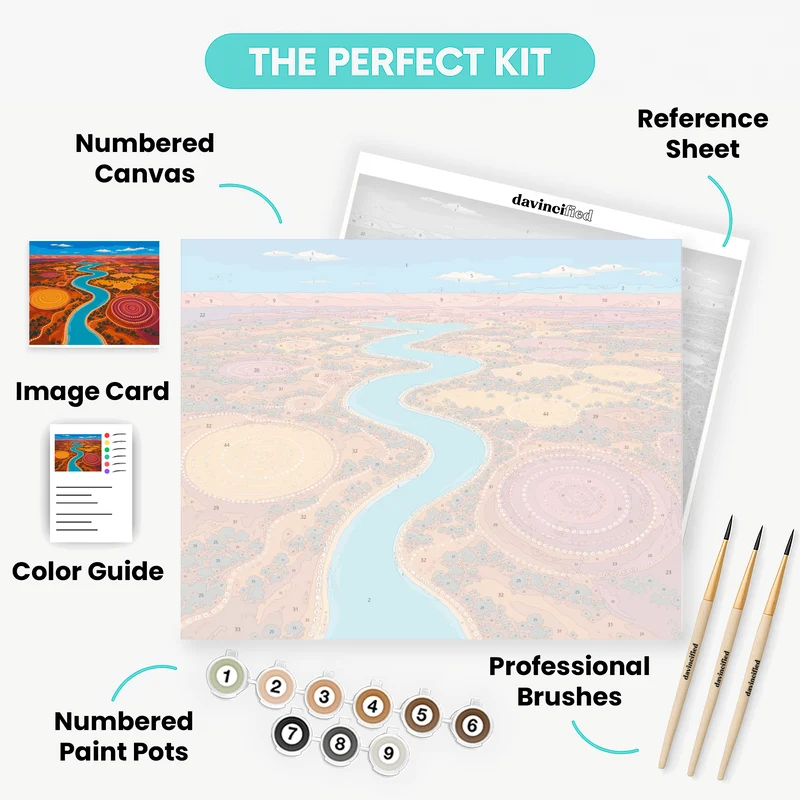 Australian Outback River - Paint by Numbers Kit