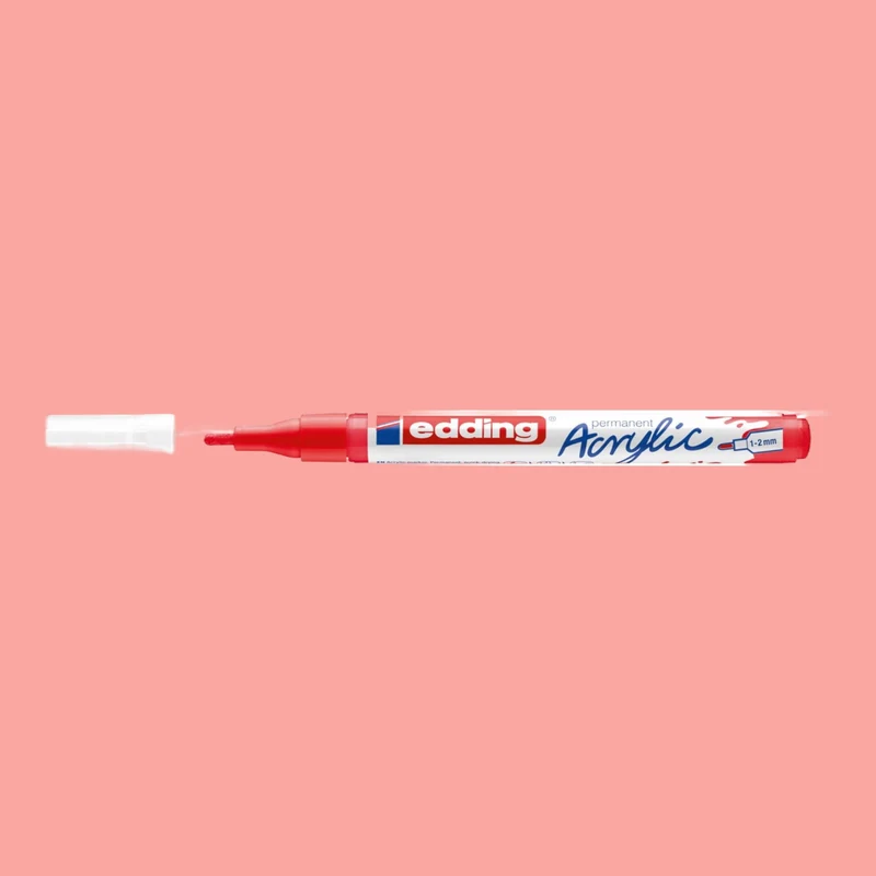 Edding 5300 Acrylmarker verkehrsrot 902 , Rundspitze 1-2 mm