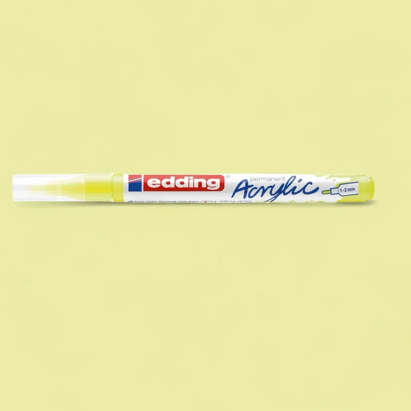 Edding 5300 Acrylmarker neongelb 065 , Rundspitze 1-2 mm