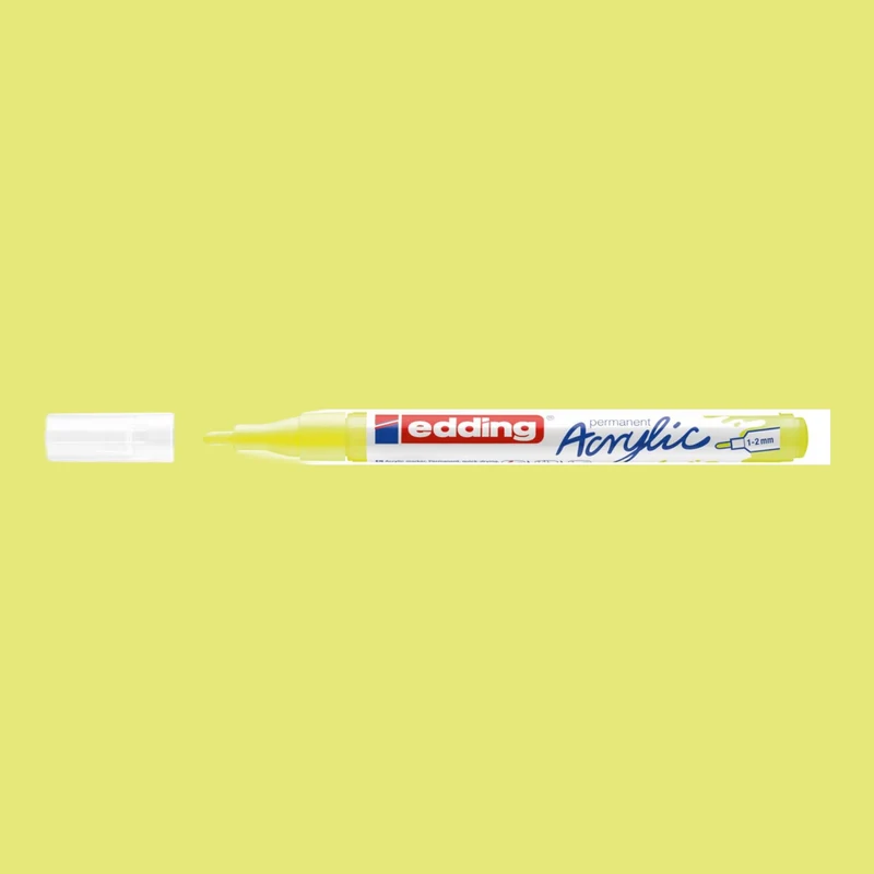 Edding 5300 Acrylmarker neongelb 065 , Rundspitze 1-2 mm