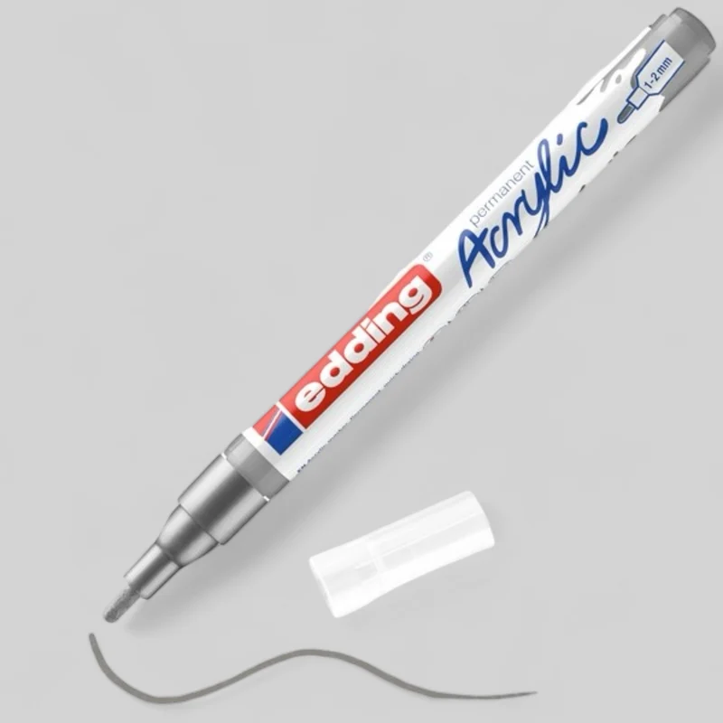 Edding 5300 Acrylmarker Silber 923 , Rundspitze 1-2 mm