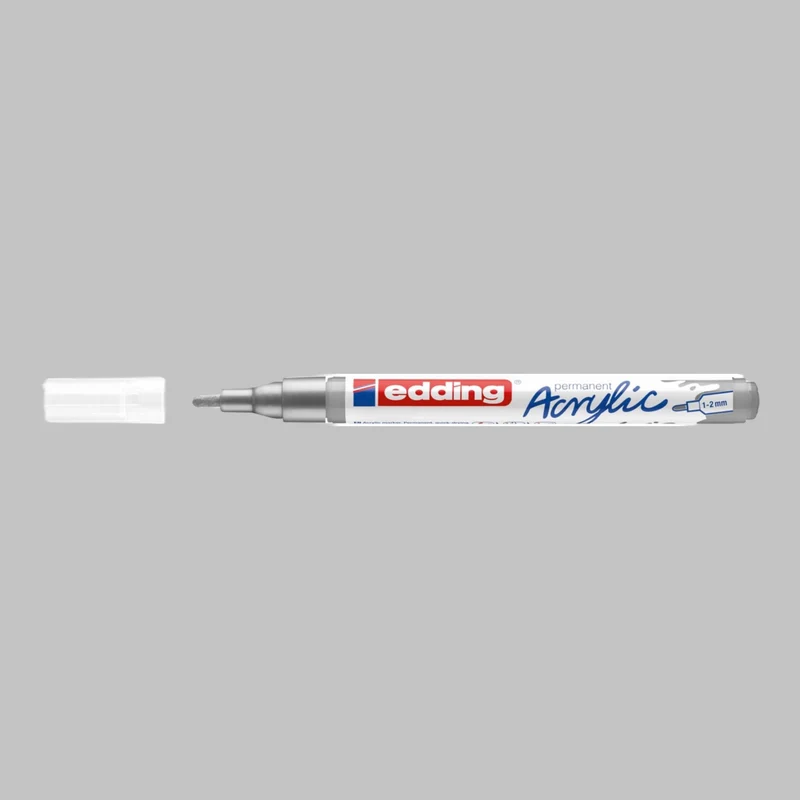 Edding 5300 Acrylmarker Silber 923 , Rundspitze 1-2 mm