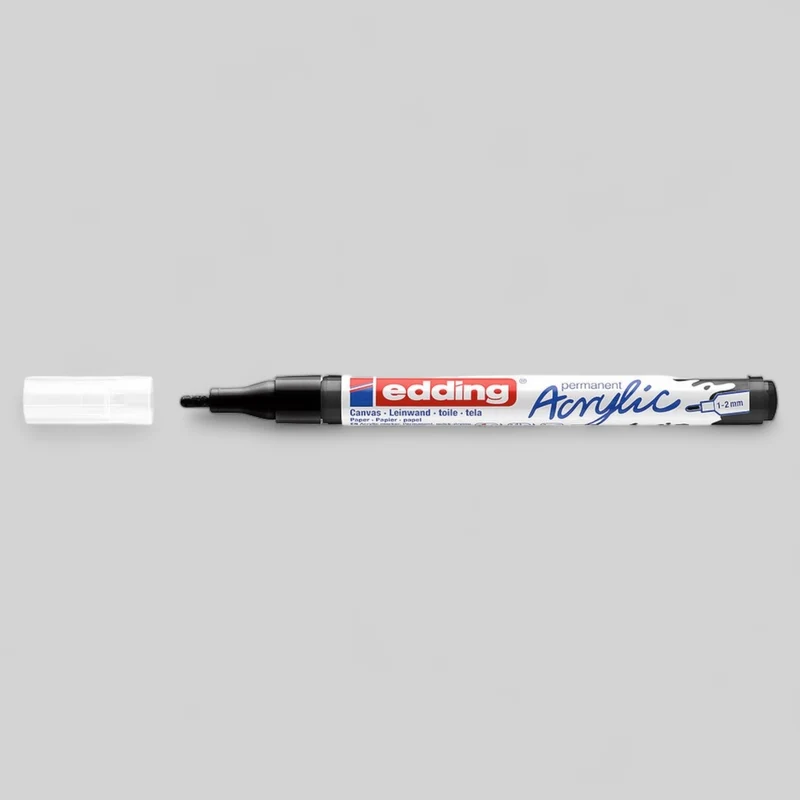 Edding 5300 Acrylmarker Tiefschwarz 901, Rundspitze 1-2 mm