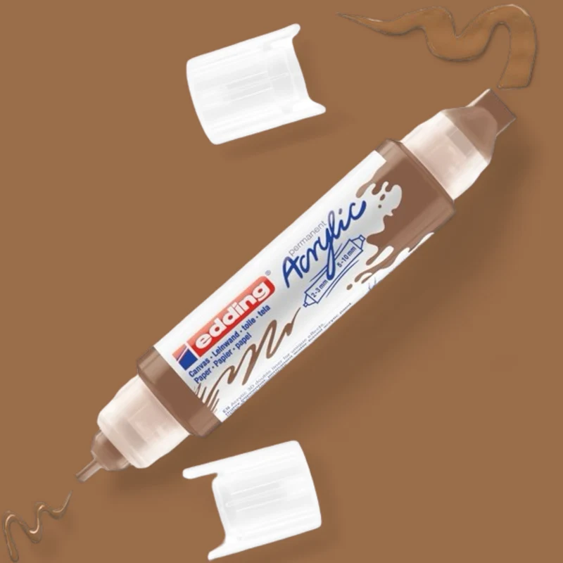 Edding 5400 Acryl 3D Double Liner haselnuss 919 , Tubenspitze 2-3 mm . 5-10 mm