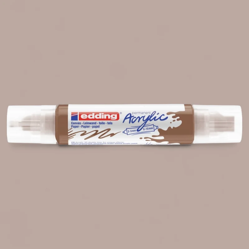 Edding 5400 Acryl 3D Double Liner haselnuss 919 , Tubenspitze 2-3 mm . 5-10 mm
