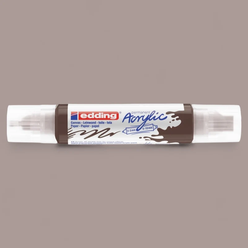 Edding 5400 Acryl 3D Double Liner schokoladenbraun 907 , Tubenspitze 2-3 mm . 5-10 mm