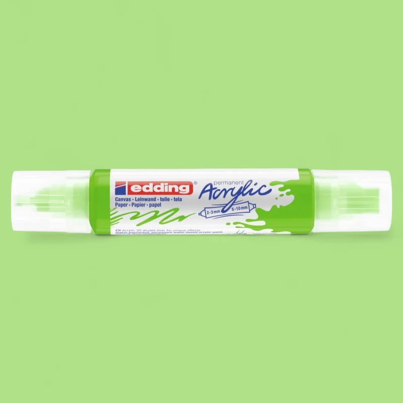 Edding 5400 Acryl 3D Double Liner gelbgrün 927 , Tubenspitze 2-3 mm . 5-10 mm