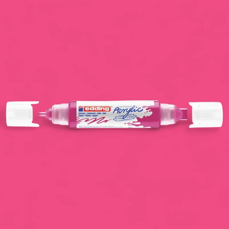 Edding 5400 Acryl 3D Double Liner telemagenta 909 , Tubenspitze 2-3 mm . 5-10 mm