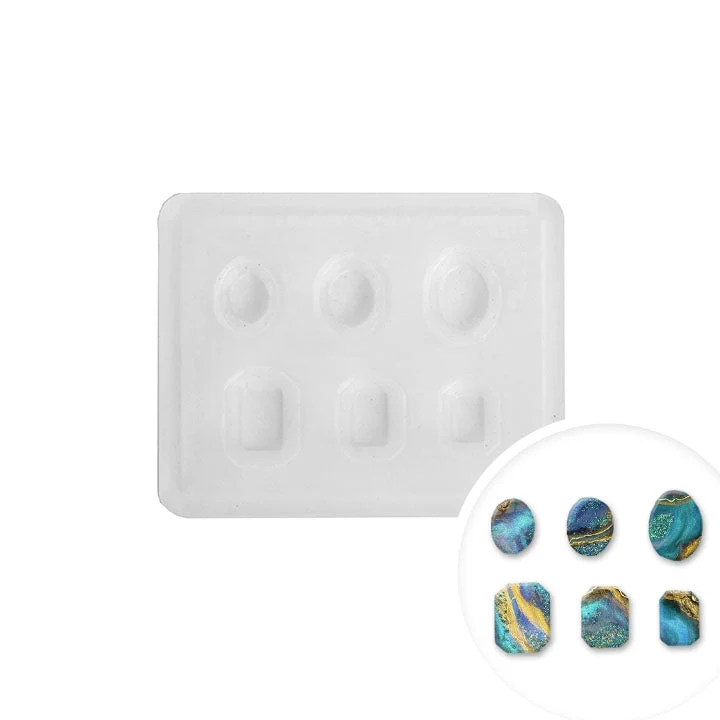 Pentart Professional Silicone Mold for Gemstones, Quadrilaterals and Ovals