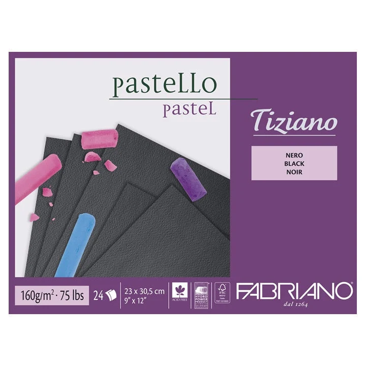 FABRIANO Tiziano Black Paper Pad for Pastels
