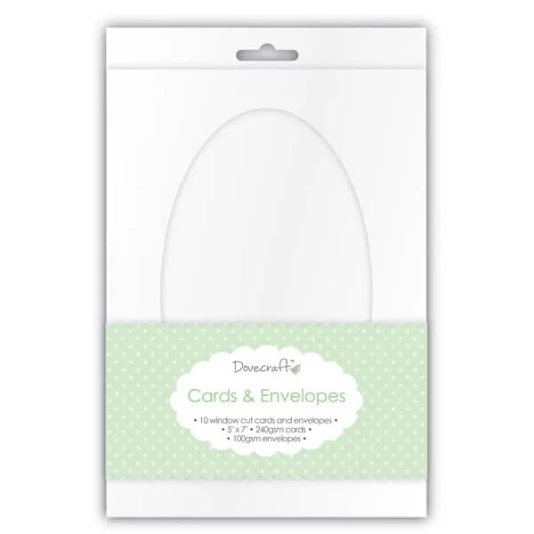 Dovecraft - Cards & Envelopes Round Window - 5x7 (10 Pk)