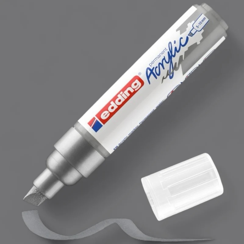 Edding 5000 Acrylmarker Silber 923 , Keilspitze 5-10 mm