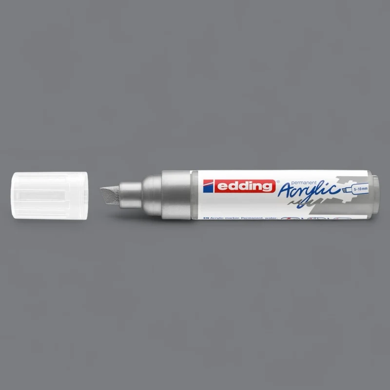 Edding 5000 Acrylmarker Silber 923 , Keilspitze 5-10 mm