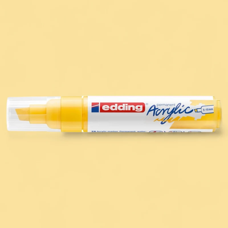 Edding 5000 Acrylmarker verkehrsgelb 905 , Keilspitze 5-10 mm