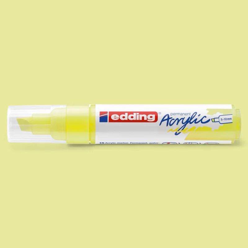 Edding 5000 Acrylmarker neongelb 065 , Keilspitze 5-10 mm