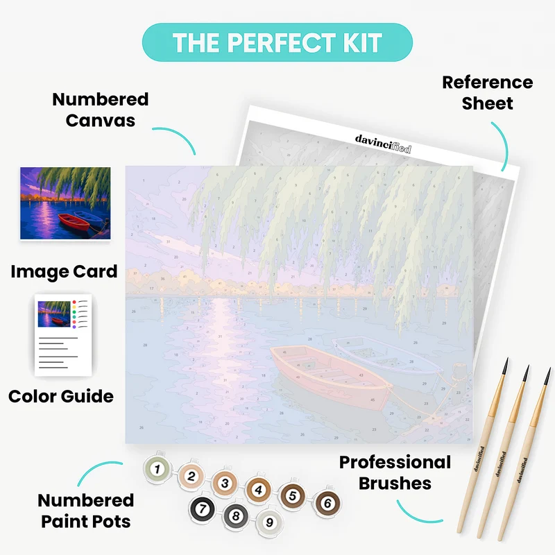 Twilight Willow Lakeside - Paint by Numbers Kit