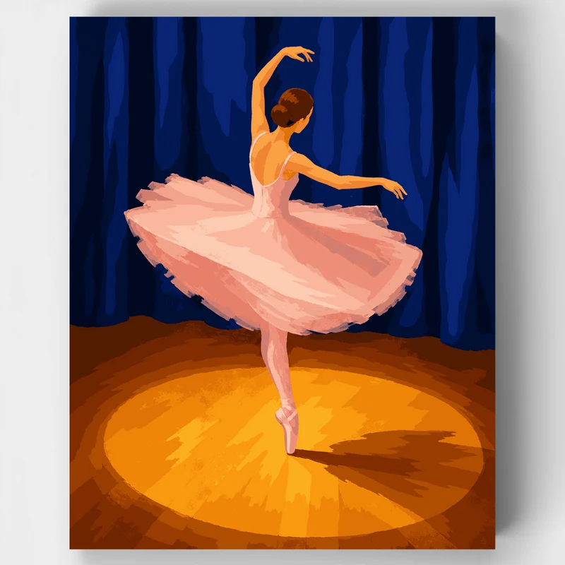 Impressionist Ballerina on Stage - Paint by Numbers Kit