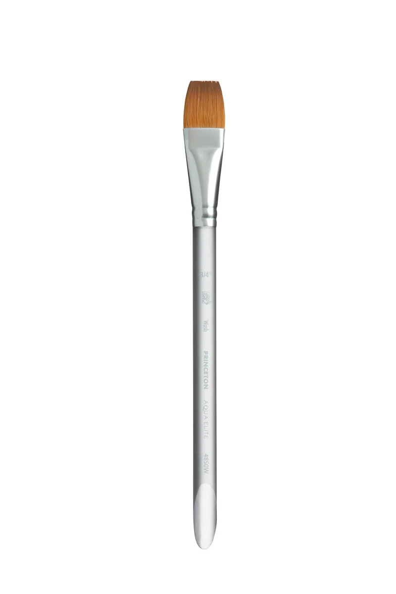 Pennello piatto per acquerello PRINCETON Aqua Elite Wash a manico corto