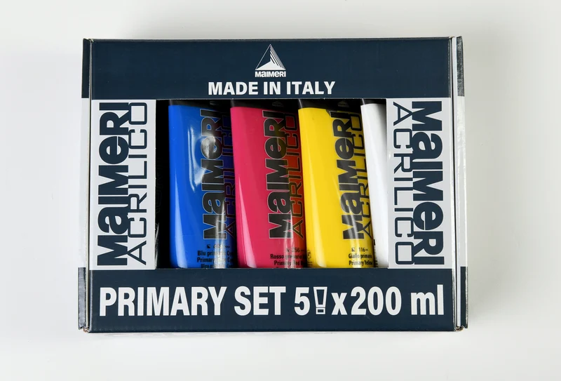 Maimeri Acrilico σετ ακρυλικών χρωμάτων Primary 200 ml