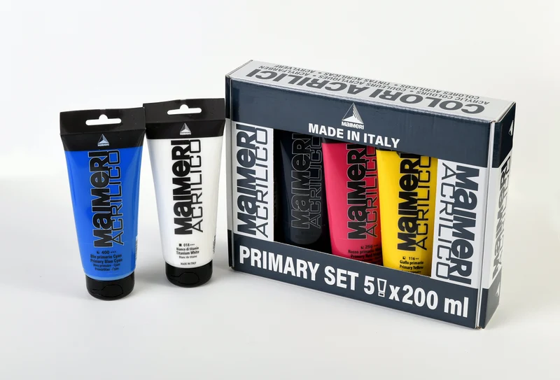Maimeri Acrilico σετ ακρυλικών χρωμάτων Primary 200 ml