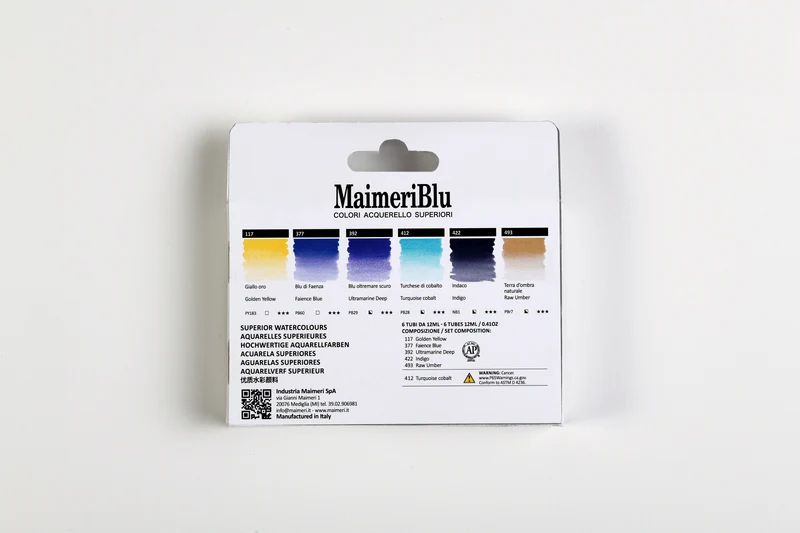 Комплект акварелни бои MAIMERI Maimeri Blu