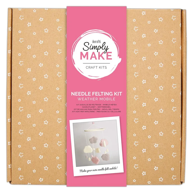 DOCRAFTS kit creativo per infeltrimento ad ago – Acchiappasogni rosa