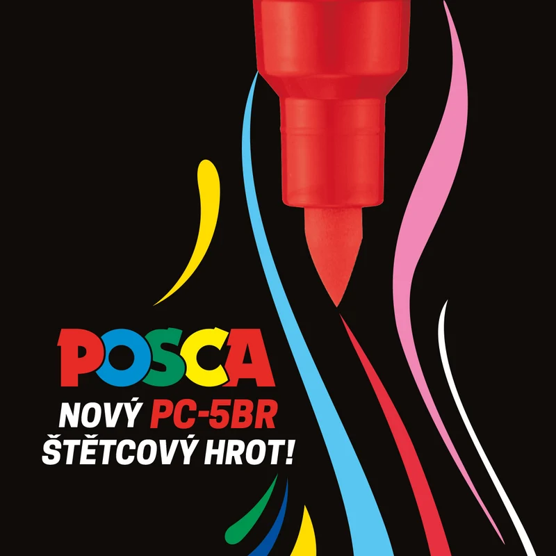 Posca set markera PC-5BR, 1 – 4 mm, osnovne boje – 8 kom