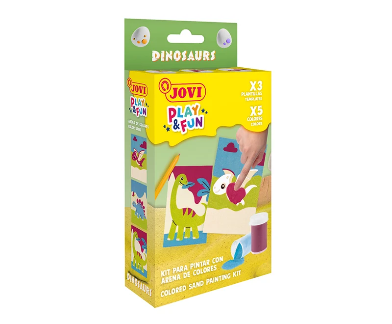 JOVI Play&Fun mini δημιουργικό σετ ζωγραφικής με άμμο – 9 τεμάχια