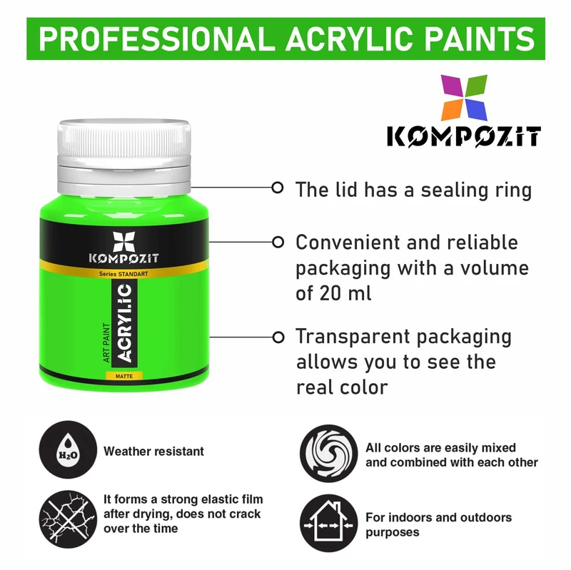 Akrylová farba STANDART Kompozit Fluorescent 20 ml