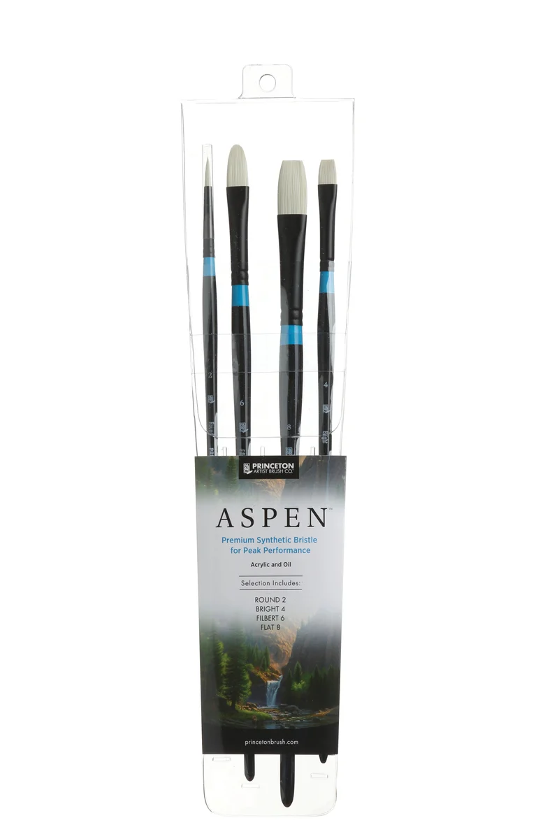 PRINCETON Aspen Pinselset für Acryl und Öl 4-tlg.