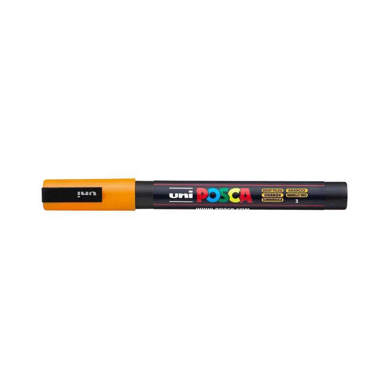 Posca popisovač PC-3M – 0,9 - 1,3 mm, jasne žltá (3)