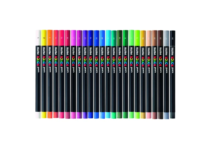 Posca KPA-100 24C κηρομπογιές παστέλ, σετ, διάφορα χρώματα