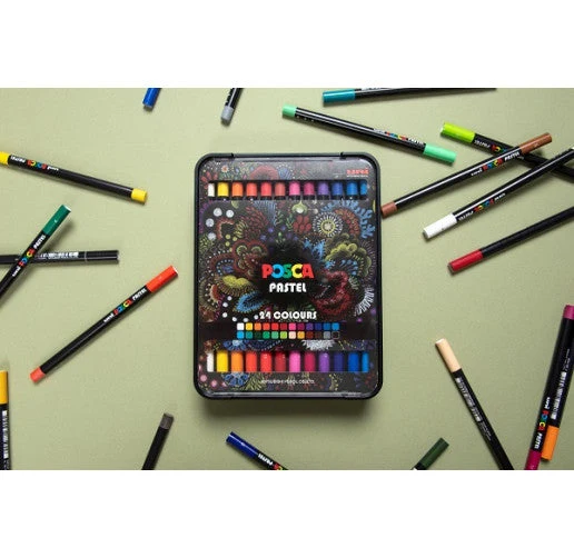Posca KPA-100 24C κηρομπογιές παστέλ, σετ, διάφορα χρώματα