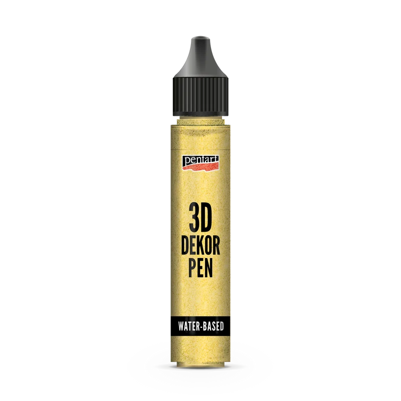 Glitter 3D olovka Pentart 3D Decor Pen - zlatna, 30 ml