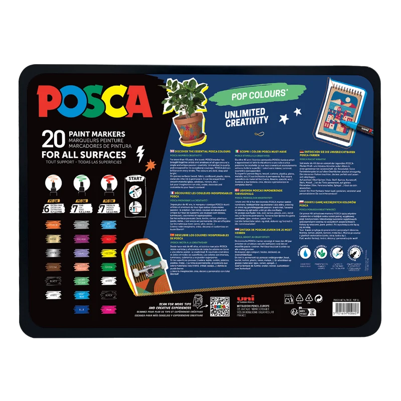 Set akrilnih markerjev Posca – različne različice