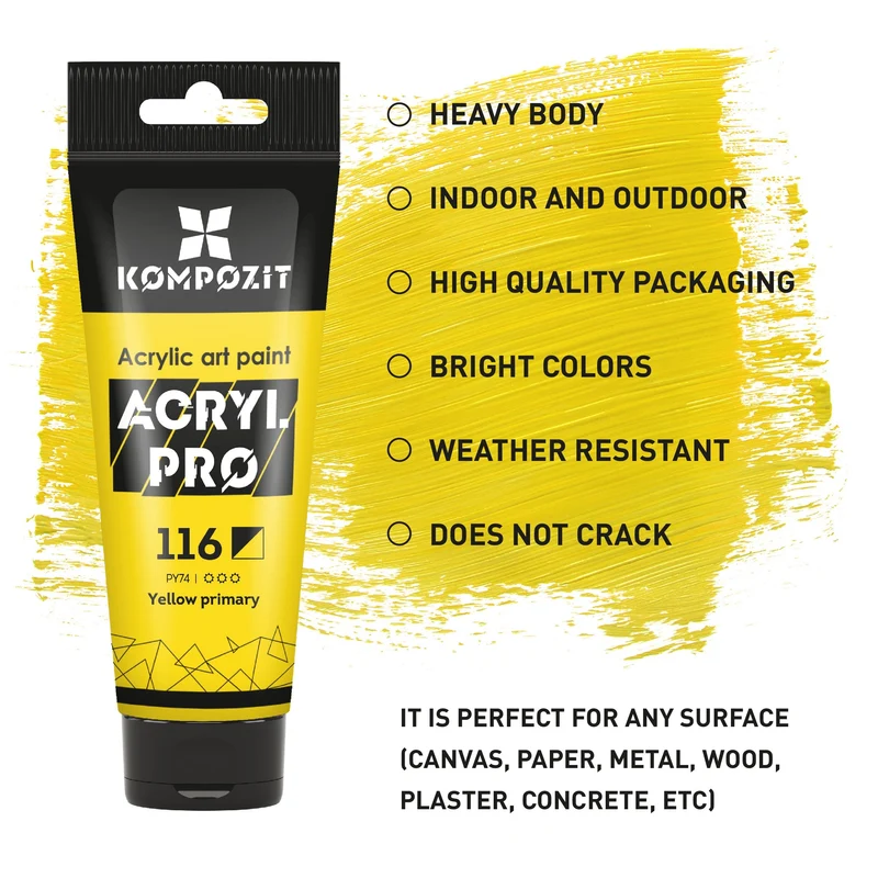 Σετ ακρυλικών χρωμάτων Kompozit ACRYL PRO BOX 73 x 75 ml