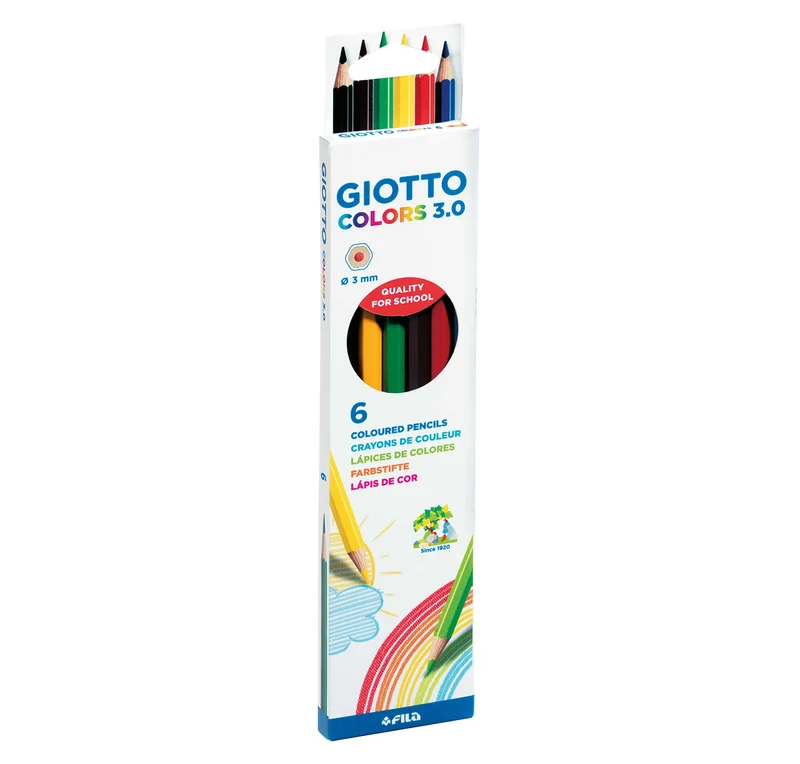 GIOTTO Colors 3.0 šestrobe barvice – 6 kosov