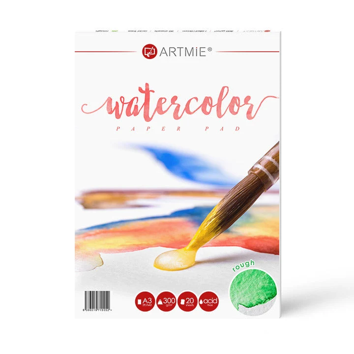 ARTMiE Rough Watercolor Paper Pad, 20 Sheets