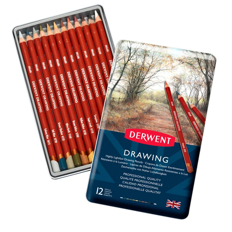 Derwent - Drawing Pencil - 12 Tin