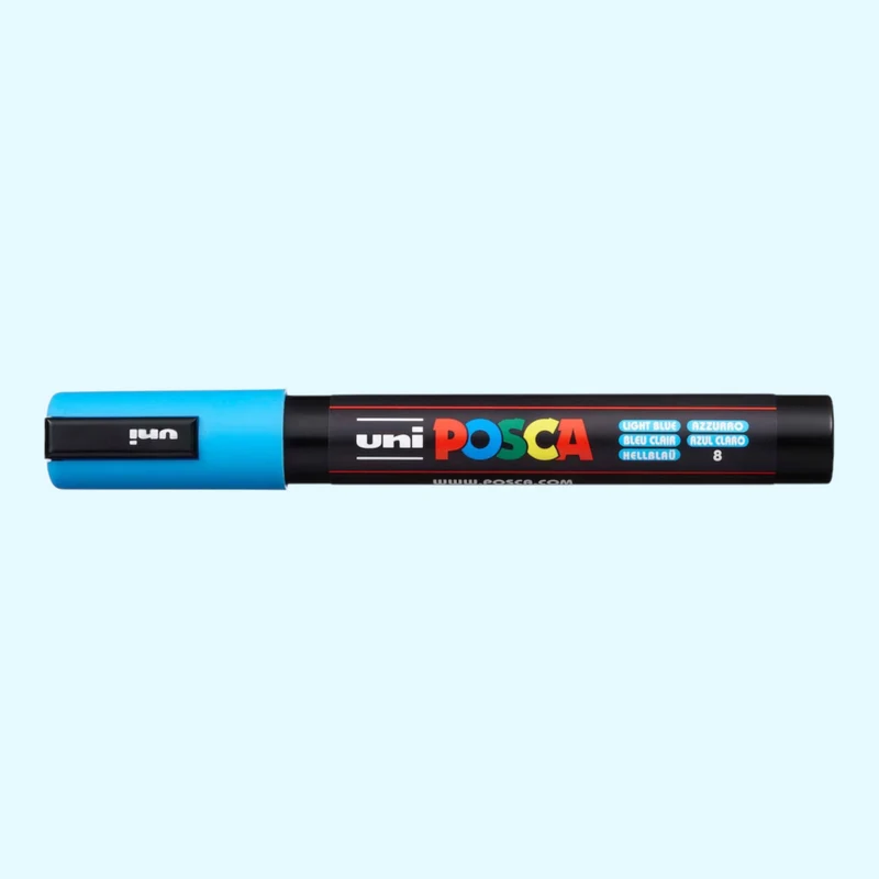 Uni Posca PC-5M Acrylmarker 1.8-2.5mm Hellblau 8