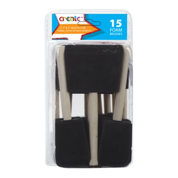 Create - Foam Brush 15pk