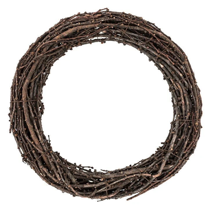 Natural Twig Wreath - 25 cm