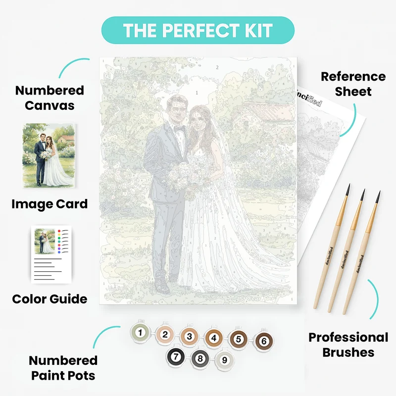 Garden Wedding Couple - Paint by Numbers Kit