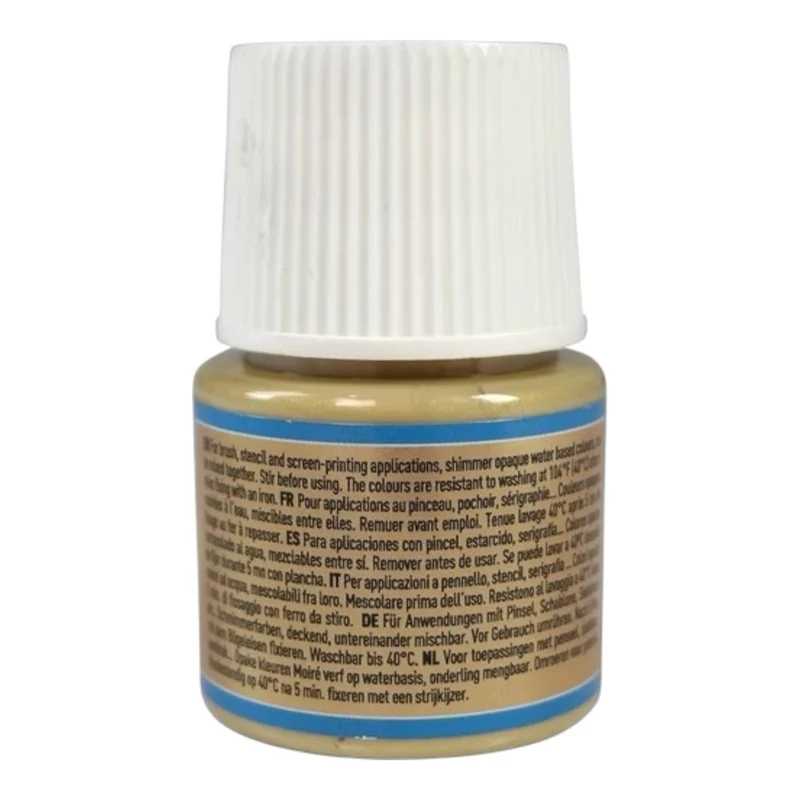 Pébéo Setacolor Shimmer Textilfarbe – Gold 45 , 45 ml