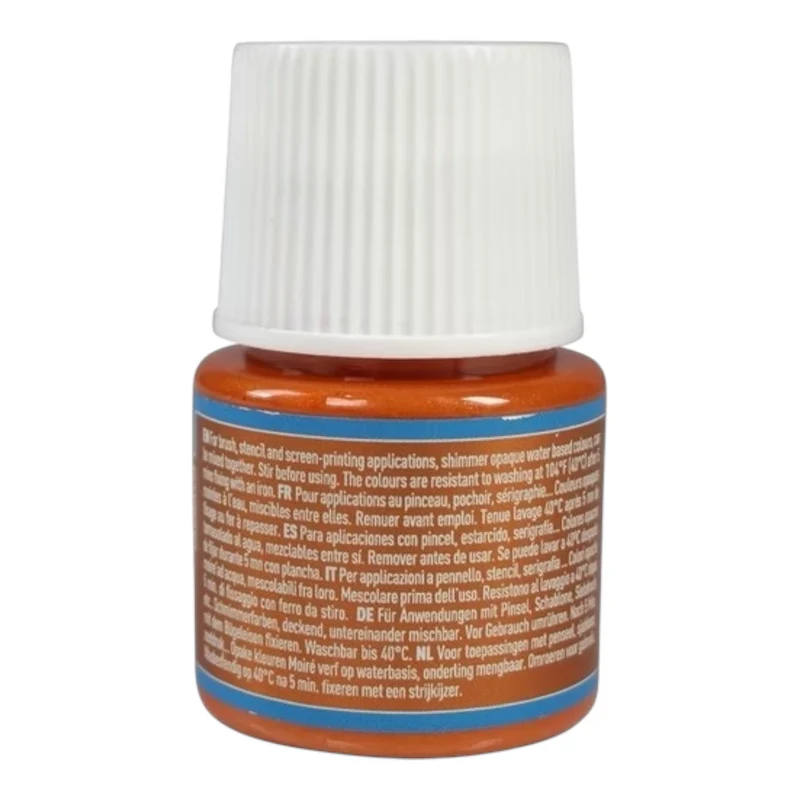 Pébéo Setacolor Shimmer Textilfarbe – Brick 63 , 45 ml