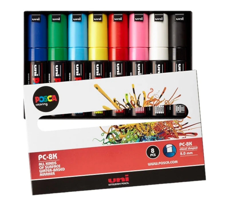 Uni Posca Acrylmarker PC-8K - 8 Marker 8 mm