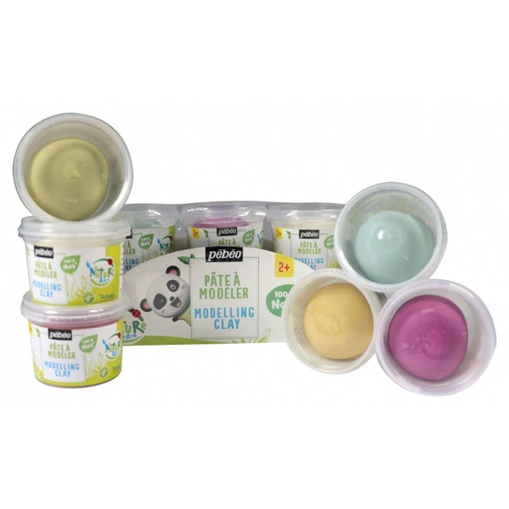 Pebeo Natural Modeling Clay, 6 x 90 g