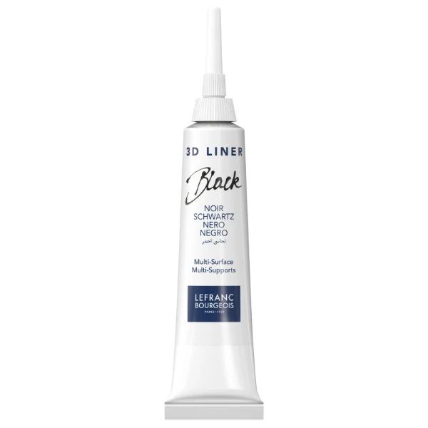 Lefranc & Bourgeois - 20ml Black Lead - Vitrail Glass & Tile Paint Outliner
