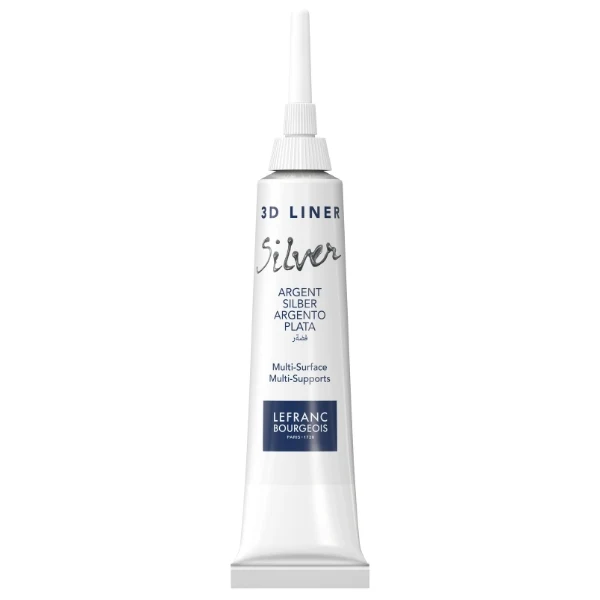 Lefranc & Bourgeois - 20ml Silver Lead - Vitrail Glass & Tile Paint Outliner